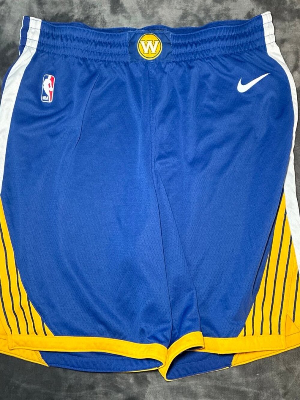 Nike NBA Golden State Warriors Shorts Mens 42 Blue Basketball Team Issue